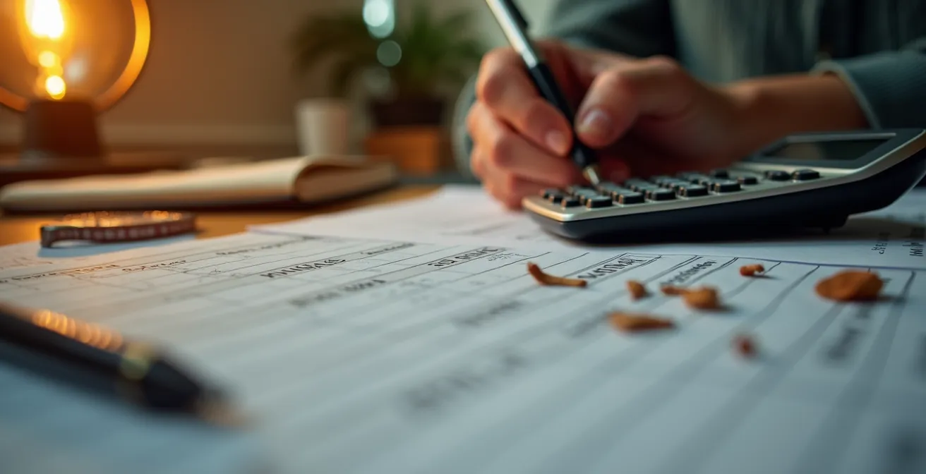 Bureau avec documents financiers et ordinateur portable montrant le portail AFE